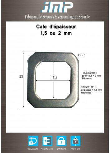 Cale d'épaisseur 1,5 mm PD23801911 - Plan Technique