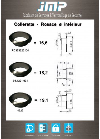 Collerette - Rosace PD323220104 - Ø intérieur  16,6 - Plan Technique