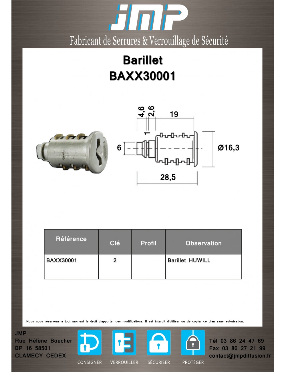 Barillet Serrure Baxx Extractible Mobilier Steelcase Silvera Et Knol