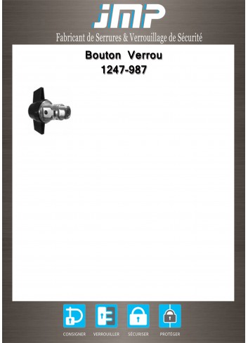 Bouton verrou 1247-987 serrure coffret électrique - Plan Technique