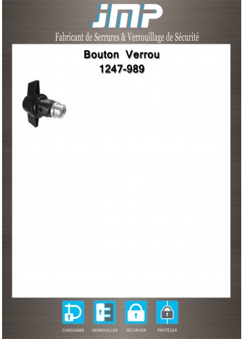 Bouton verrou 1247-989 serrure coffret électrique - Plan Technique