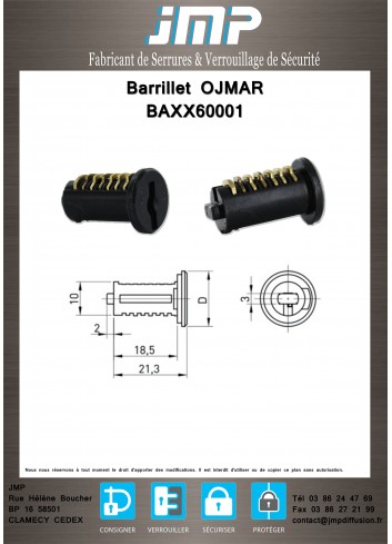 Barillet Ojmar BAXX60001 - Plan Technique