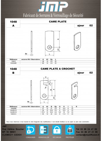 Cames 1048 - Plan Technique 2