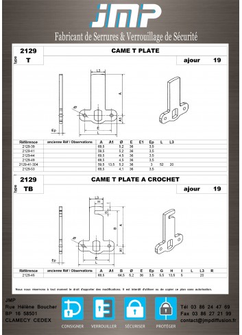 Cames 2129 - Plan Technique 3