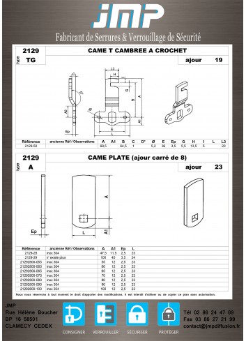 Cames 2129 - Plan Technique 4