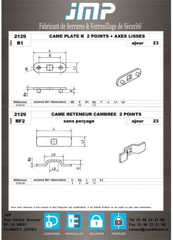 Cames 2129 - Plan Technique 5