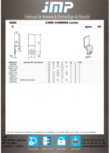 Cames 4929 - Plan Technique 6