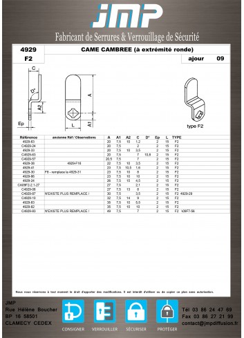 Cames 4929 - Plan Technique 7