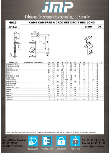 Cames 4929 - Plan Technique 12