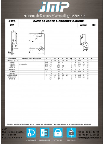 Cames 4929 - Plan Technique 13