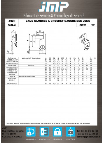 Cames 4929 - Plan Technique 14