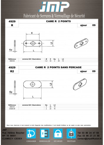 Cames 4929 - Plan Technique 16