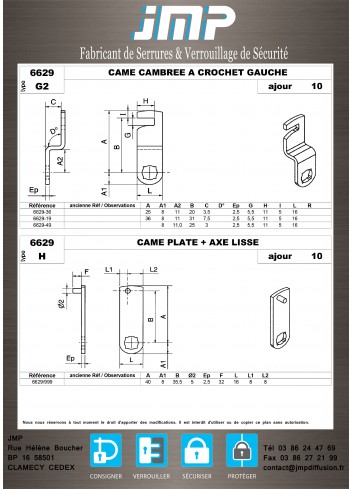 Cames 6629 - Plan Technique 5