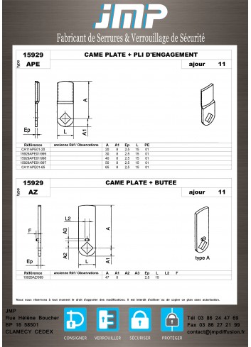 Cames 15929 - Plan Technique 2