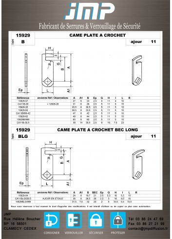 Cames 15929 - Plan Technique 3