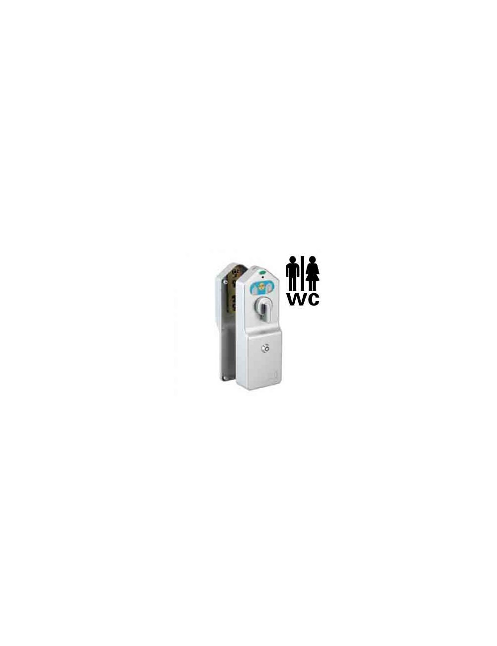 Serrure électronique 07460 Access avec paiement pour toilettes publiques porte palière 35 à 40 mm - 1