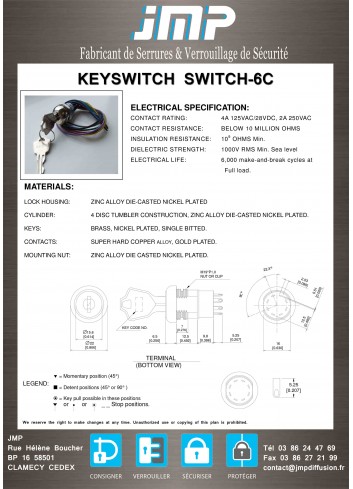 Keyswitch SWITCH-6C - technical plan 1