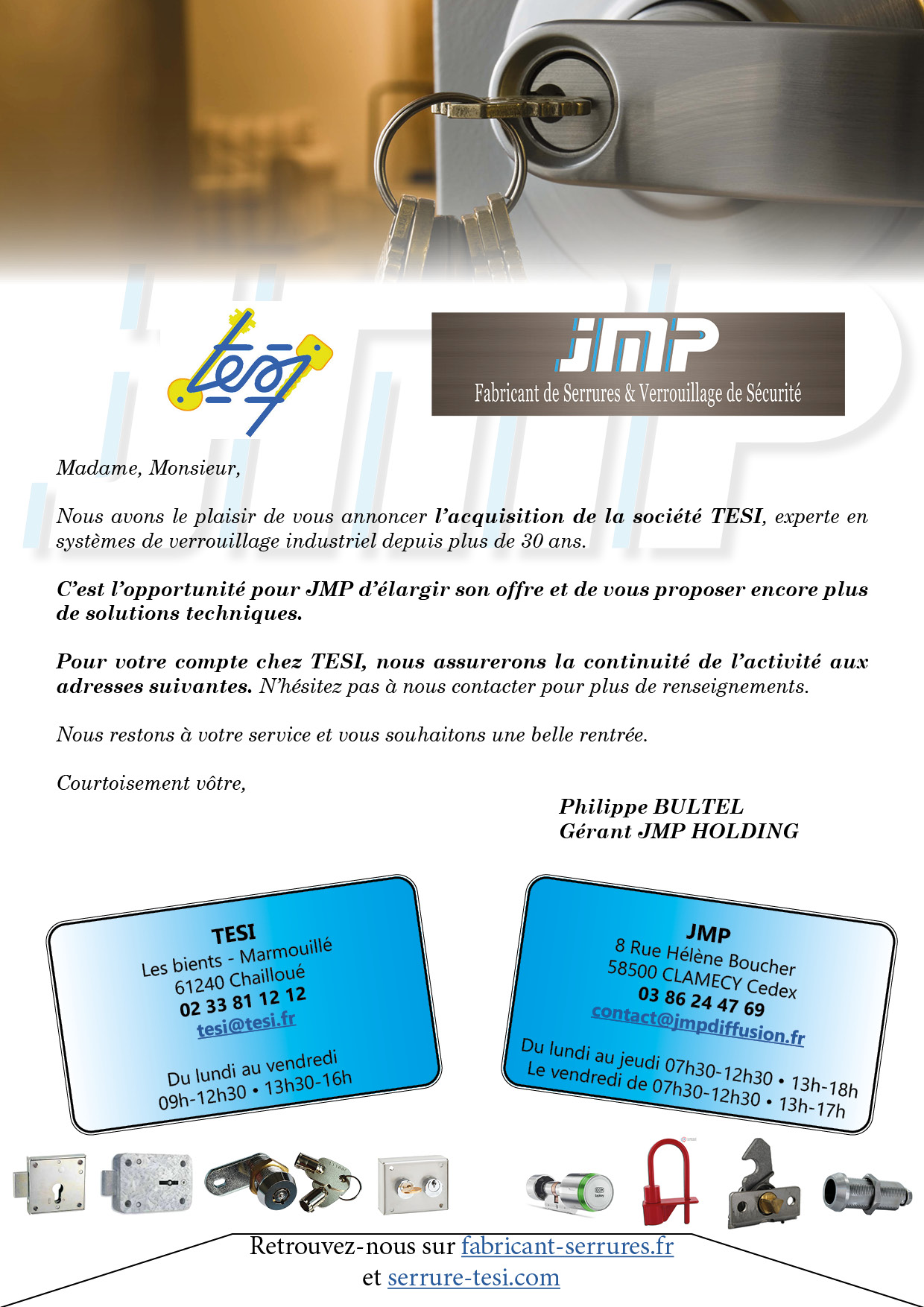 Acquisition de TESI par JMP